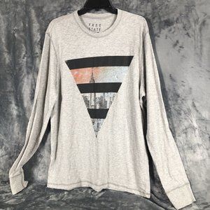 Free State Men's Shirt Men’s Size Extra Large Gray T-Shirt Long Sleeve